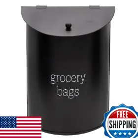 B0BQNRPQGS AULDHOME DESIGN Enamelware Grocery Bag Holder Wall