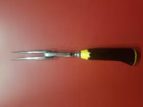 00001 B. THOMAS CO Sheffield Carving Set Bakelite Antler #3
