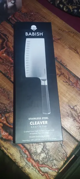 138210.01R BABISH High Carbon Steel Tang Forged Cleaver Knife