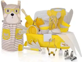 860905002666 BAKER BUDDY Baking Set Teddy Bear Apron Kid