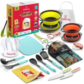 850044468003 BAKETIVITY Kids Cooking Set Utensils Kitchen