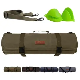 KRB-WC-11 BAOBAB COUNTY Chef Knife Roll Bag Water Waxed