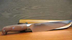 E107 BAREBONES LIVING Chef Kitchen Knife Steel Blade Rosewood