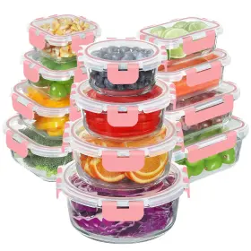 B0F4WDKHSB BAYZZ Glass Food Storage Containers Lids Airtight