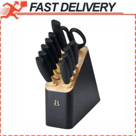 2371469478 BLOCK Knife Set Sesame Grip Drew Barrymore