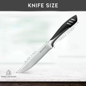 KS-89 BELLEMAIN Steak Knives Set Kitchen Knife Steel Blades #2