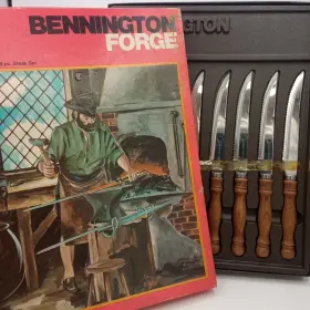 CB8-4 BENNINGTON FORGE Steak Knife Set Boxed