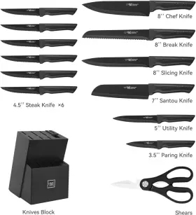 711181697094 BEST CUTE SHOP Knife Set Kitchen Block Knives #2