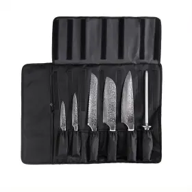 656664597419 BGT High Damascus Steel Knives Sharp Teak Handle #3