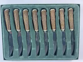 714436725016 BIG SKY CARVERS Antler Steak Knives Set Knife