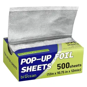 B0D452HGCT BIOCEAN Foil Sheets Pop Up Heat Safe