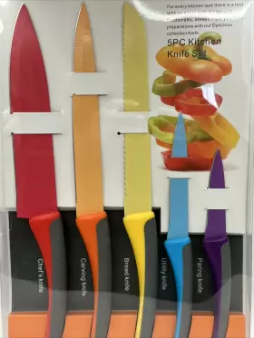 BIS5530-5 BISBELL Kitchen Knife Set Love Kitchencolorful Ect #2