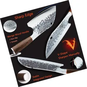 734541896784 BLADESMITH Serbian Chef Knife Butcher Cleaver #3