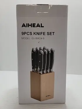 G5-BW24-9 BLOCK Aiheal Steak Knives Set Beech Knife Box