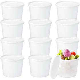 B0CJRQ5YXM BOKON Gallon Cream Buckets Lids Round Food Storage