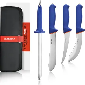 445018548572 BOLEXINO Butcher Knife Set Slip Softgrip