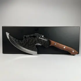 BIXAXE01 BOMASS Kitchen Axe Knife Steel Curved Butcher Chef