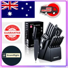 43636 KITCHEN Raxco Knife Set Block Chef Au