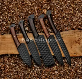 2650 BRAVOHANDICRAFTS Handmade Chef Knife Set Forged Carbon