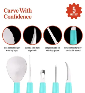 061014450170 BRIGHT HOBBY Halloween Pumpkin Carving Set Saw #2