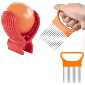 817484022615 BRIGHT KITCHEN Tomato Slicer Holder Tool Cutting