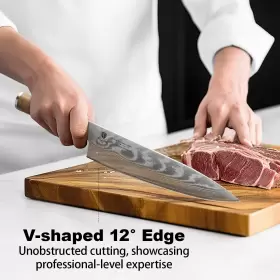 198168293157 BRODARK Damascus Chef Knife Kitchen Steel Cor #2