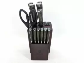 DH-CKS-H0151-C BRODARK Kitchen Knife Set Block Ultra Sharp