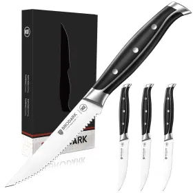 NY10107-4 BRODARK Steak Knives Set Serrated Tang
