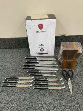 NY10108-15P BRODARK Steel Chef Knife Set