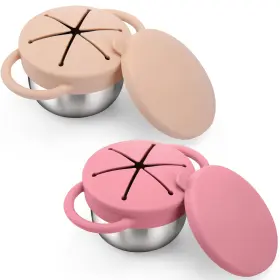 B0FDKR4Y9P BUSOHA Steel Snack Cups Spill Baby Food Toddler