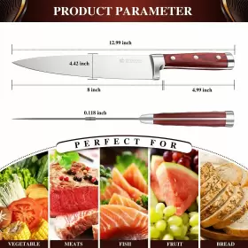 744709174234 BYKOOC Chef Knife Pro Kitchen High Carbon Steel #2