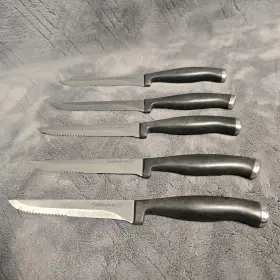 089613 CALPHALON Steak Knives Set Serrated Handle Steel