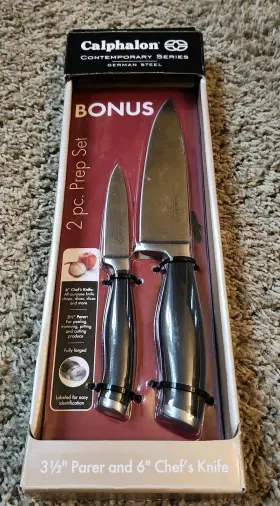 1909112 CALPHALON Contemporary Set Parer Chefs Knife
