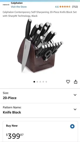 2023115 CALPHALON Sharpening Knife Block Set