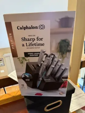 2189890 CALPHALON Premier Knife Set Sharpin Edgetech Steel