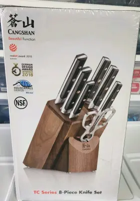 1021219 CANGSHAN Tc Knife Block Set Forged Swedish Steel