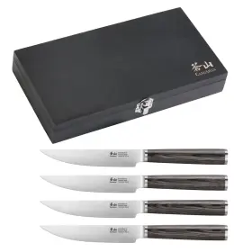 10300535 CANGSHAN Pakkawood Steak Knife Set Wood Box