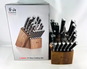 817791024043 CANGSHAN Steel Forged Knife Set Block