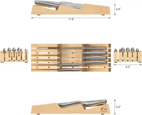 817791027167 CANGSHAN Sanford Steel Drawer Knife Set