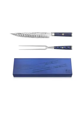 KITA-501516 CANGSHAN High Carbon Damascus Steel Carving Set