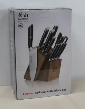 840291503985 CANGSHAN Knife Block Set Sharpened Blade Steel