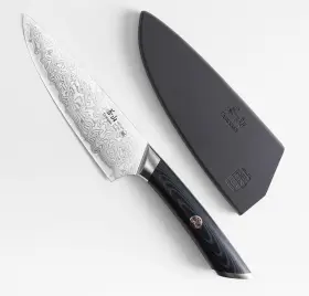 WN7.0225 CANGSHAN Kuro Chefs Knife Damascus Blade Wood Handle