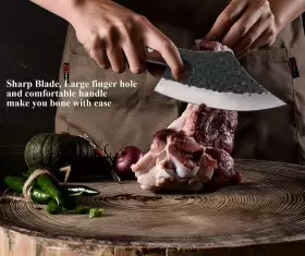 791742494201 CARIMEE Meat Cleaver Knife Forged Chef #3