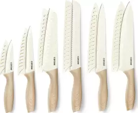 A07111 CAROTE Knife Set Blade Guards Granite Ceramic Steel