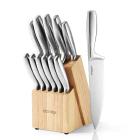A09415 CAROTE Knife Set Steel Block Wooden