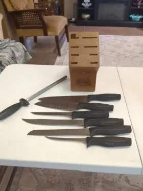021205102498 KITCHEN Knife Set Block