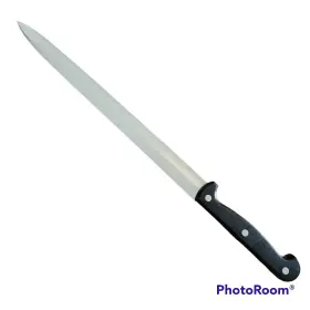 CA223-11 VINTAGE Chromium Carving Slicing Knife Ebony Handle #2