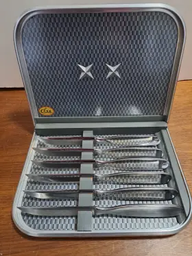 CA-753 SOLID Set Total Steel Steak Knives Storage