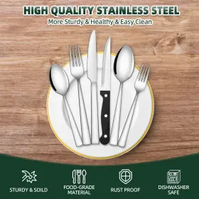 755419183461 CEKEE Silverware Set Steel Flatware Steak Knives #3