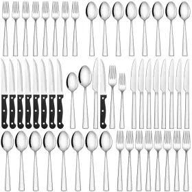 755419183461 CEKEE Silverware Set Steel Flatware Steak Knives